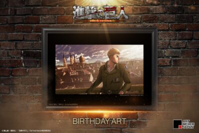 進撃の巨人　エルヴィン　メタルアート　メタルポスター エルヴィンのバースデーアートが登場！ | TVアニメ「進撃の巨人